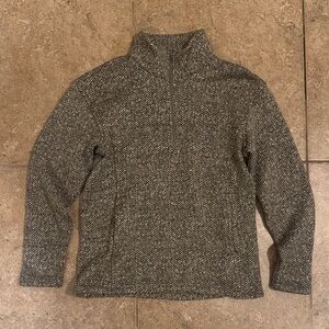 Columbia Men's Gray/Green Quarter Zip Sweater
